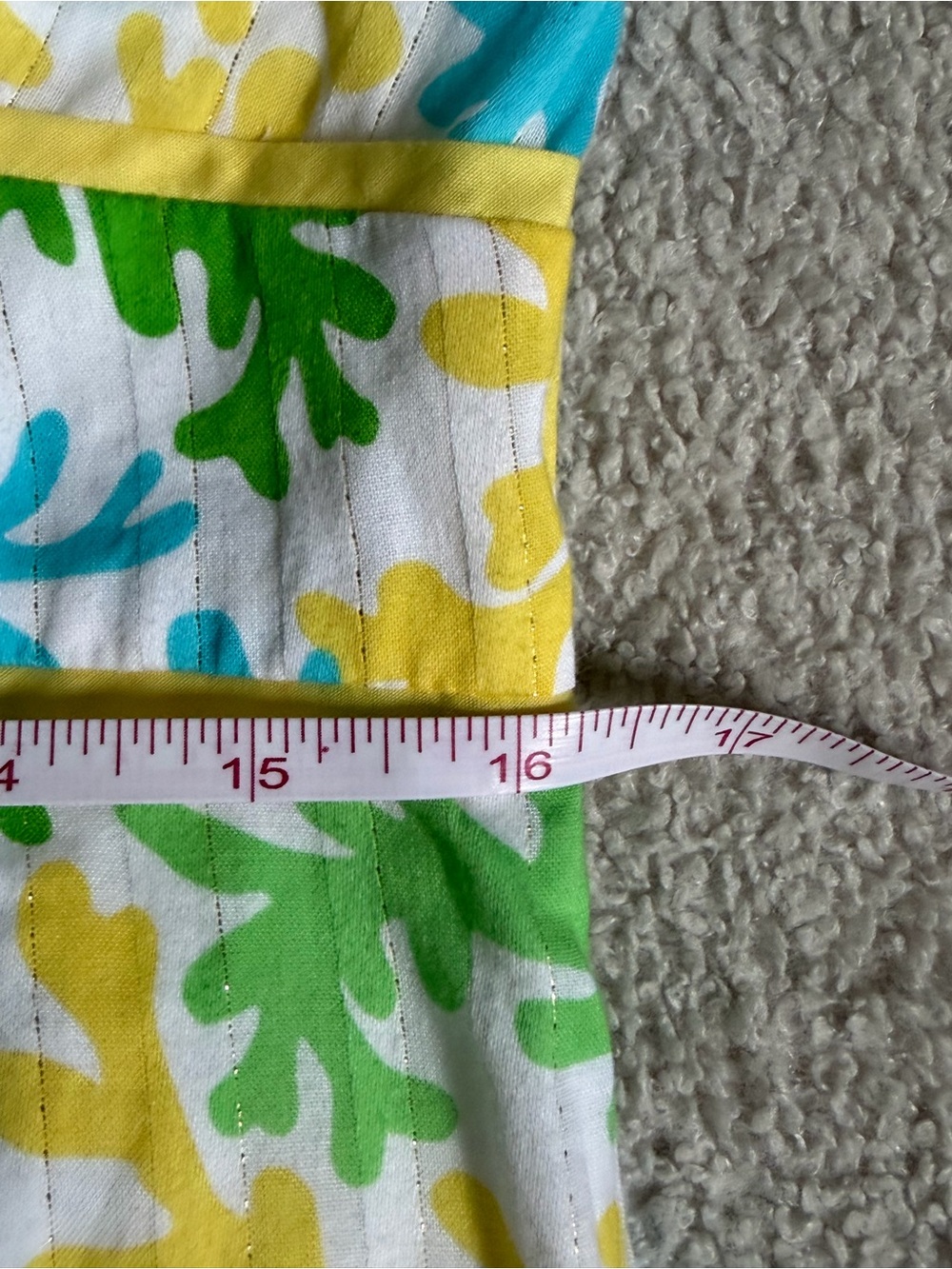 Lilly Pulitzer Blue + Green Reef Print Cotton Halter Maxi Sun Dress, Size 10 - Picture 9 of 11